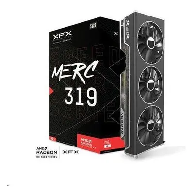 XFX AMD RX-7800XT MERC319 BLACK 16GB GDDR6 256bit, 2265 MHz / 19.5 Gbps, 3x DP, 1x HDMI, 3 fan, 