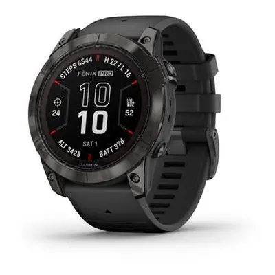 Garmin fenix 7X Pro Sapphire Solar, Carbon Gray DLC Titanium, Black Band