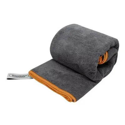 TravelSafe ručník Microfiber Terry Towel L charcoal/orange