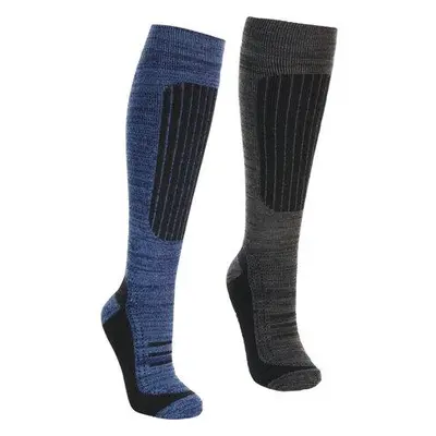 Trespass Lyžařské ponožky LANGDON II - MALE SKI SOCK (2 PAIR PACK) navy/ carbon melange 7/11, 41