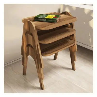 Hanah Home Nesting Table (3 Pieces) Paris - Walnut