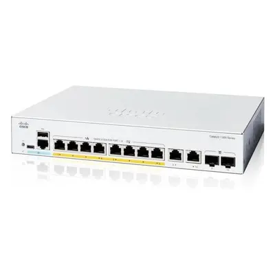 Cisco Catalyst C1300-8FP-2G 8 x 1G 2 x 1G RJ45/SFP combo PoE+ (120W) - C1300-8FP-2G, C1300-8FP-2