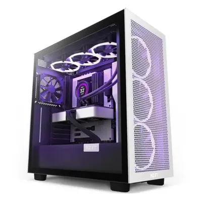 NZXT skříň H7 Flow edition / ATX / 2x120 mm fan / USB-C / 2x USB / prosklená bočnice / mesh pan