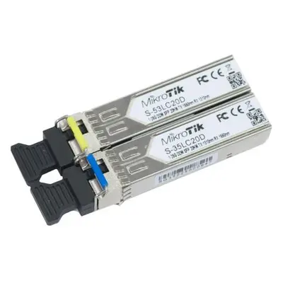 MikroTik S-35/53LC20D Gigabit WDM single-mode MiniGBIC modul (SFP), S-3553LC20D