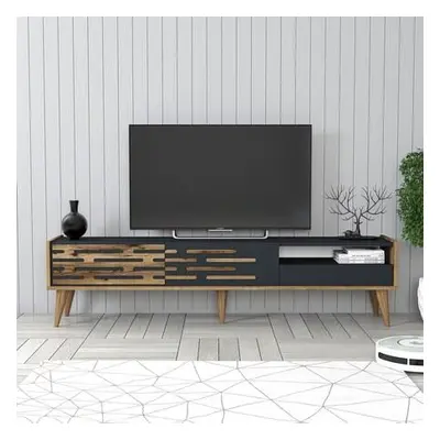 Hanah Home TV Stand Valensiya - Walnut, Anthracite WalnutAnthracite