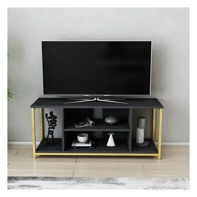 Hanah Home TV Stand Helene - Black, Gold BlackGold