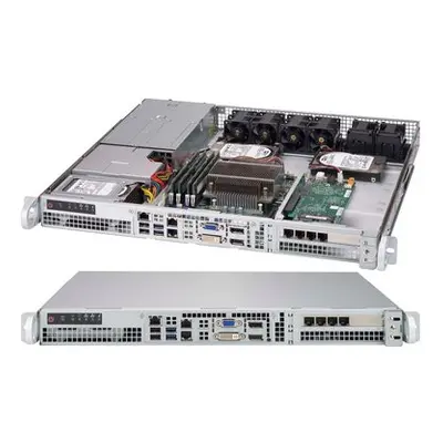 SUPERMICRO mini1U chassis 2x internal Drive Bays 2,5", 2x400W (Platinum) Front, CSE-515-R407