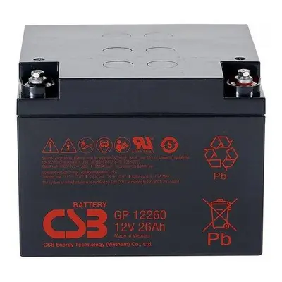 CSB Pb záložní akumulátor CSB GP12260 l, 12V, 26Ah, GP12260