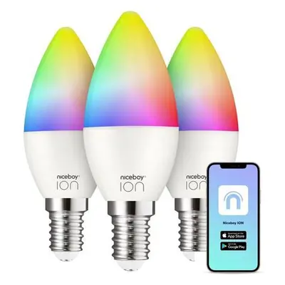 Niceboy chytrá žárovka ION SmartBulb RGB E14 6W (set 3 ks)