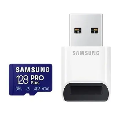 Samsung micro SDHC karta 128GB PRO Plus + USB adaptér