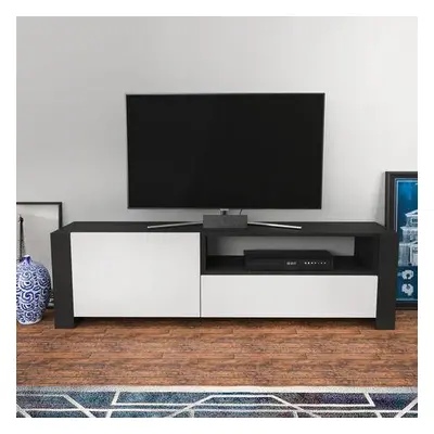 Hanah Home TV Stand Piedmont - Anthracite, White AnthraciteWhite