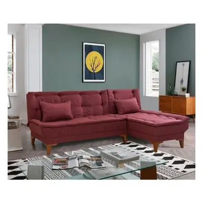 Atelier del Sofa Corner Sofa-Bed Santo - Claret Red