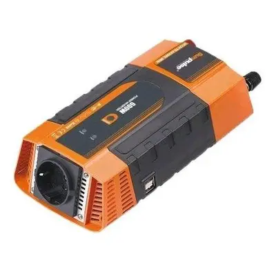 Měnič napětí Carspa PID600 12V/230V+2xUSB 600W, modifikovaná sinus, digitální display