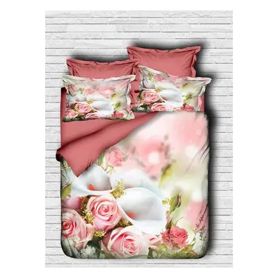 L'essentiel Maison Double Quilt Cover Set 122 RosePinkWhiteGreen