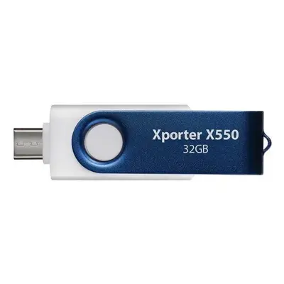 PATRIOT Xporter X550 32GB / USB Typ-A + USB Typ-C / USB 3.2 Gen 1 / bílo-modrá, PS32GX550AAD