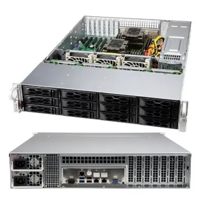 SUPERMICRO 2U chassis 12x 3,5" HS SAS3/SATA (Expander) / 4x NVMe, 2x650W (80PLUS Platinum), CSE-