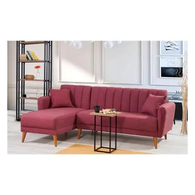 Atelier del Sofa Corner Sofa-Bed Aqua Corner Left - Claret Red