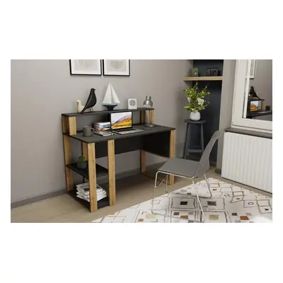 Hanah Home Study Desk Queens - Anthracite, Oak AnthraciteOak