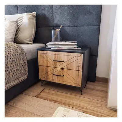 Hanah Home Nightstand Felicita AnthraciteOak