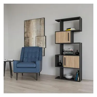 Hanah Home Bookshelf Raven - Anthracite, Oak AnthraciteOak