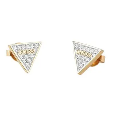 Guess Třpytivé pozlacené náušnice s krystaly Studs Party JUBE02156JWYGT/U