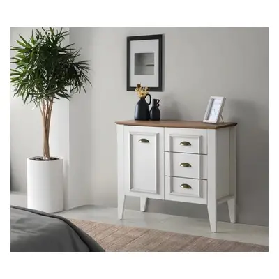 Hanah Home Dresser Rustic Dresser WhiteWalnut