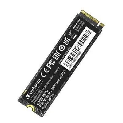 VERBATIM SSD Vi3000 Internal PCIe NVMe M.2 SSD 512GB , W 2500/ R 3300 MB/s