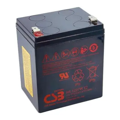 CSB Pb záložní akumulátor HR1227W F2, 12V, 6,5Ah, HR1227W F2