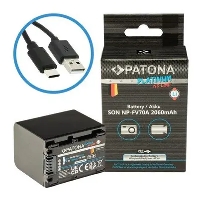 PATONA baterie pro foto Sony NP-FV70A 2060mAh Li-Ion Platinum USB-C nabíjení