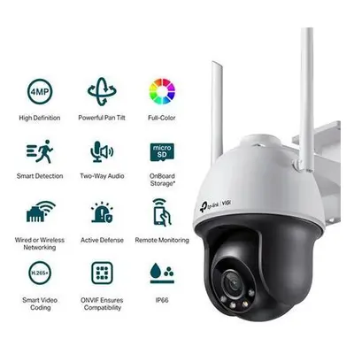 TP-LINK 4MP Full-Color Wi-Fi Pan/Tilt Network CameraSPEC:2.4G 150Mbps, 2*2 MIMO, H.265+/H.265/H.