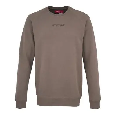 CCM Mikina Core Fleece Crew SR, hnědá, Senior, S