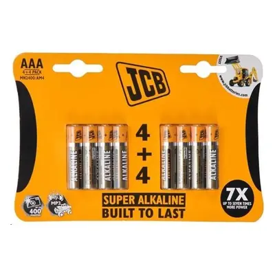 JCB SUPER alkalická baterie LR03, blistr 8 ks