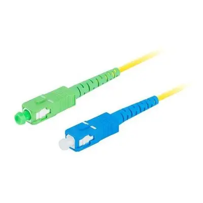 LANBERG optický patch cord SM SC/APC-SC/UPC simplex 1m LSZH G657A1 průměr 3mm, barva žlutá