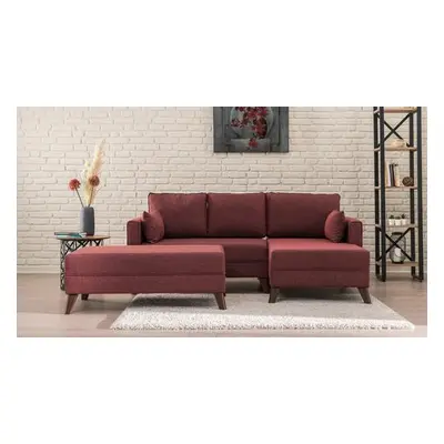 Atelier del Sofa Corner Sofa-Bed Bella Corner Sofa Right 2 - Claret Red