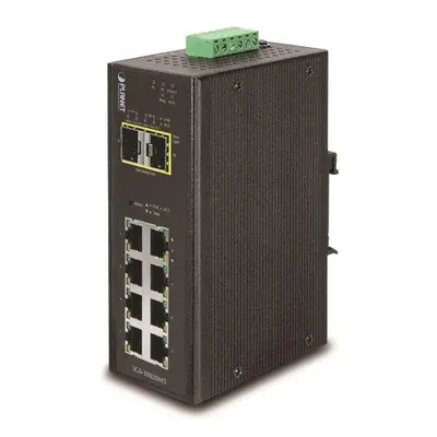 Planet IGS-10020MT Průmyslový Switch 8x 10/100/1000 + 2x 100/1000 SFP, Management, -40 +75°C, IG