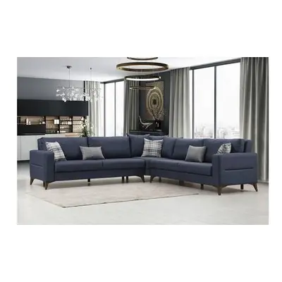 Atelier del Sofa Corner Sofa-Bed Kristal 3+Corner+3 - Anthracite