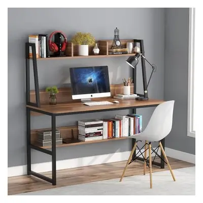 Hanah Home Study Desk Majestic - Brown BrownBlack