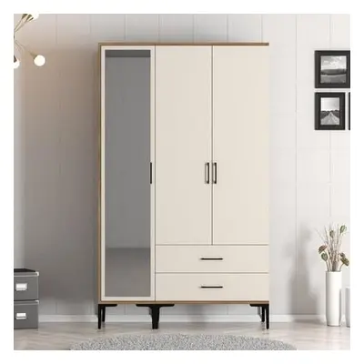 Hanah Home Wardrobe Kumsal RT - Walnut, Cream WalnutCream