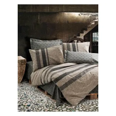 L'essentiel Maison Ranforce Double Quilt Cover Set Arlo - Brown BrownBlackGrey