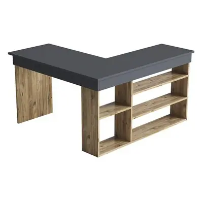 Hanah Home Study Desk Theos Anthracite / Atlantic Pine