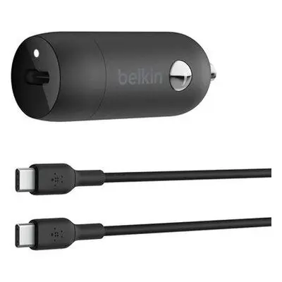 Belkin 30W PD USB-C Car Charger + 1m USB-C to USB-C kábel - Black