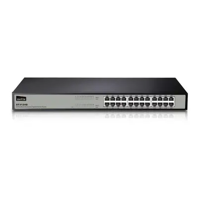 STONET by NETIS ST3124GS GBit switch / 24x 10/100/1000Mbps / 24port rack kovový, ST3124GS