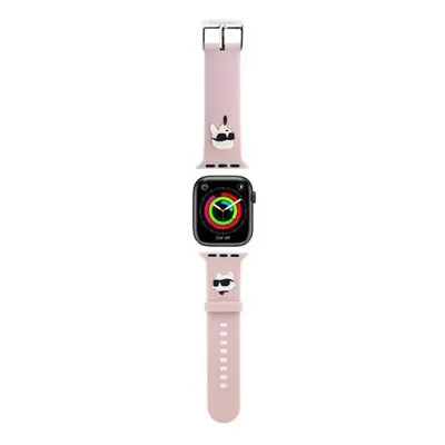 Karl Lagerfeld Karl and Choupette Head NFT Řemínek pro Apple Watch 38/40/41 Pink