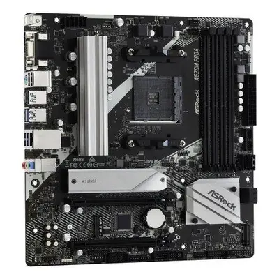 ASRock A520M PRO4 / AMD A520 / AM4 / 4x DDR4 DIMM / M.2 / VGA / HDMI / DP / USB-TypeC / mATX, A5