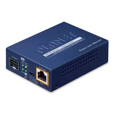 Planet GUP-805A-60W konvertor RJ45/SFP, 1Gbps, PoE injektor 802.3bt 60W, GUP-805A-60W