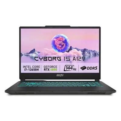 MSI Cyborg 15 A12VE-214CZ /i7-12650H/16GB/512GB SSD/RTX 4050, 6GB/15,6" FHD, 144Hz/Win 11, Cybor