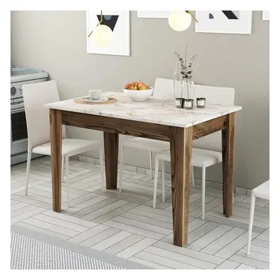 Hanah Home Kitchen Table Kiev 506 - Walnut, White