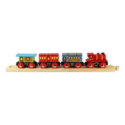 Bigjigs Rail Osobní vlak + 2 koleje