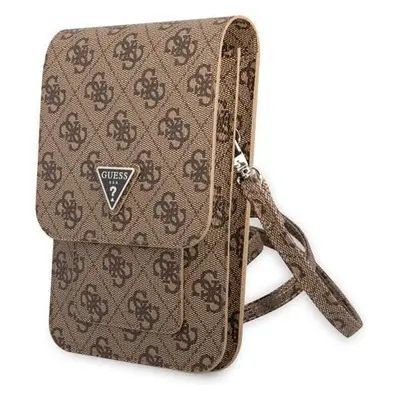 GUWBP4TMBR Guess PU 4G Triangle Logo Phone Bag Brown