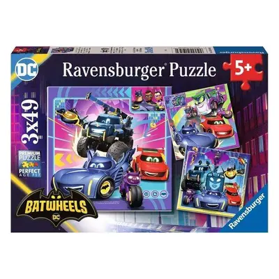 RAVENSBURGER Puzzle Batwheels 3x49 dílků